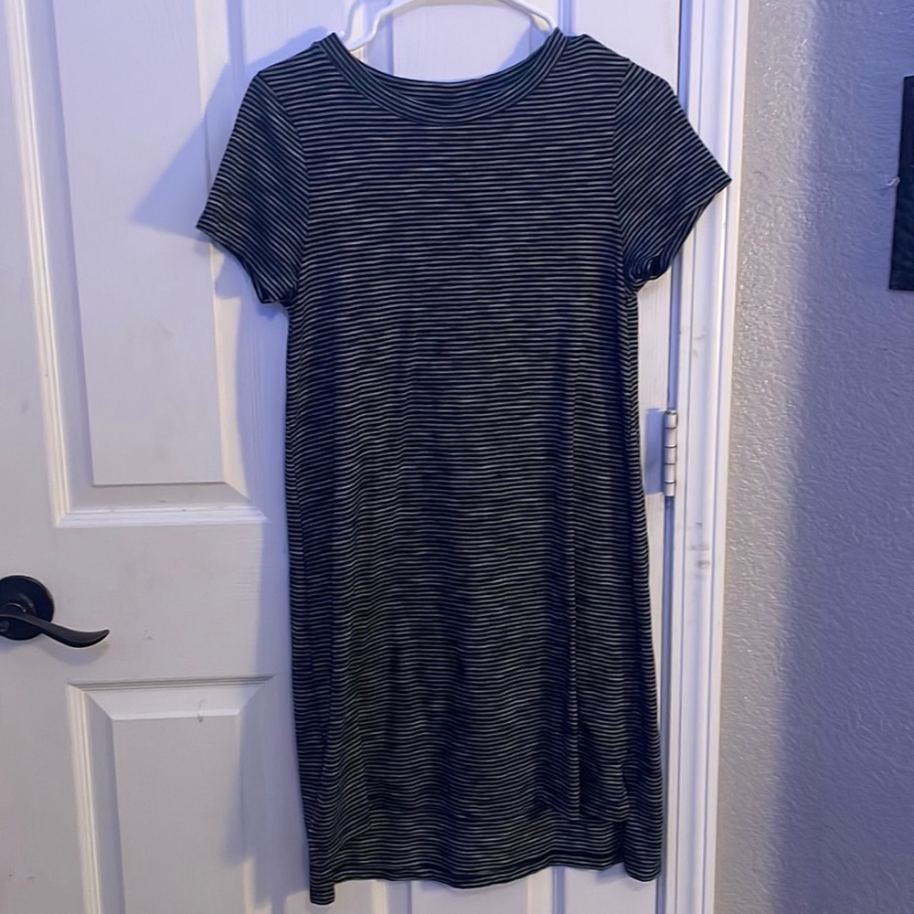 Black and White Striped Dress